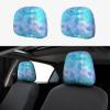 hgnblsip 2 Pack Gold Mermaid Scale Print Universal Car Headrest Cover Elastic, Cute Stylish Car Seat Head Rest Cover Protector, Interior Front & Rear Seat Headrest Pads Decor for Womens Car SUV Auto view 1