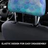 hgnblsip 2 Pack Gold Mermaid Scale Print Universal Car Headrest Cover Elastic, Cute Stylish Car Seat Head Rest Cover Protector, Interior Front & Rear Seat Headrest Pads Decor for Womens Car SUV Auto view 4