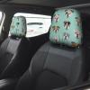 2 Pack Funny English Bulldog Print Universal Car Headrest Cover Elastic, Cute Stylish Car Seat Head Rest Cover Protector, Interior Front & Rear Seat Headrest Pads Decor For Womens Car Suv Auto view 2