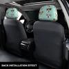 2 Pack Funny English Bulldog Print Universal Car Headrest Cover Elastic, Cute Stylish Car Seat Head Rest Cover Protector, Interior Front & Rear Seat Headrest Pads Decor For Womens Car Suv Auto view 3
