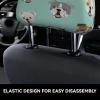 2 Pack Funny English Bulldog Print Universal Car Headrest Cover Elastic, Cute Stylish Car Seat Head Rest Cover Protector, Interior Front & Rear Seat Headrest Pads Decor For Womens Car Suv Auto view 4