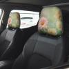 2 Pack Floral Flowers Daisies Print Universal Car Headrest Cover Elastic, Cute Stylish Car Seat Head Rest Cover Protector, Interior Front & Rear Seat Headrest Pads Decor For Womens Car Suv Auto view 2
