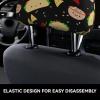 hgnblsip 2 Pack Tuesday Party Print Universal Car Headrest Cover Elastic, Cute Stylish Car Seat Head Rest Cover Protector, Interior Front & Rear Seat Headrest Pads Decor for Womens Car SUV Auto view 4