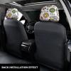 2 Pack Mexican Salsa Symbols Print Universal Car Headrest Cover Elastic, Cute Stylish Car Seat Head Rest Cover Protector, Interior Front & Rear Seat Headrest Pads Decor For Womens Car Suv Auto view 3