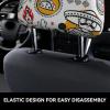 2 Pack Mexican Salsa Symbols Print Universal Car Headrest Cover Elastic, Cute Stylish Car Seat Head Rest Cover Protector, Interior Front & Rear Seat Headrest Pads Decor For Womens Car Suv Auto view 4