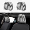 hgnblsip 2 Pack Zigzag Stripe Print Universal Car Headrest Cover Elastic, Cute Stylish Car Seat Head Rest Cover Protector, Interior Front & Rear Seat Headrest Pads Decor for Womens Car SUV Auto view 1