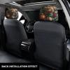 hgnblsip 2 Pack Merry Christmas Print Universal Car Headrest Cover Elastic, Cute Stylish Car Seat Head Rest Cover Protector, Interior Front & Rear Seat Headrest Pads Decor for Womens Car SUV Auto view 3