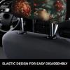 hgnblsip 2 Pack Merry Christmas Print Universal Car Headrest Cover Elastic, Cute Stylish Car Seat Head Rest Cover Protector, Interior Front & Rear Seat Headrest Pads Decor for Womens Car SUV Auto view 4