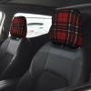 hgnblsip 2 Pack Red and Black Plaid Print Universal Car Headrest Cover Elastic, Cute Stylish Car Seat Head Rest Cover Protector, Interior Front & Rear Seat Headrest Pads Decor for Womens Car SUV Auto view 2