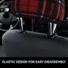 hgnblsip 2 Pack Red and Black Plaid Print Universal Car Headrest Cover Elastic, Cute Stylish Car Seat Head Rest Cover Protector, Interior Front & Rear Seat Headrest Pads Decor for Womens Car SUV Auto view 4