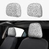 hgnblsip 2 Pack Dot Print Universal Car Headrest Cover Elastic, Cute Stylish Car Seat Head Rest Cover Protector, Interior Front & Rear Seat Headrest Pads Decor for Womens Car SUV Auto view 1