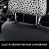 hgnblsip 2 Pack Dot Print Universal Car Headrest Cover Elastic, Cute Stylish Car Seat Head Rest Cover Protector, Interior Front & Rear Seat Headrest Pads Decor for Womens Car SUV Auto view 4