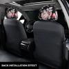 hgnblsip 2 Pack Pink Flower Print Universal Car Headrest Cover Elastic, Cute Stylish Car Seat Head Rest Cover Protector, Interior Front & Rear Seat Headrest Pads Decor for Womens Car SUV Auto view 3
