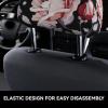 hgnblsip 2 Pack Pink Flower Print Universal Car Headrest Cover Elastic, Cute Stylish Car Seat Head Rest Cover Protector, Interior Front & Rear Seat Headrest Pads Decor for Womens Car SUV Auto view 4