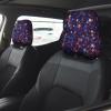 2 Pack Red Blue Stars American Print Universal Car Headrest Cover Elastic, Cute Stylish Car Seat Head Rest Cover Protector, Interior Front & Rear Seat Headrest Pads Decor For Womens Car Suv Auto view 2