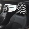 hgnblsip 2 Pack Zebra Print Print Universal Car Headrest Cover Elastic, Cute Stylish Car Seat Head Rest Cover Protector, Interior Front & Rear Seat Headrest Pads Decor for Womens Car SUV Auto view 2