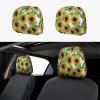 hgnblsip 2 Pack Sunflower.1 Print Universal Car Headrest Cover Elastic, Cute Stylish Car Seat Head Rest Cover Protector, Interior Front & Rear Seat Headrest Pads Decor for Womens Car SUV Auto view 1