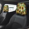 hgnblsip 2 Pack Sunflower.1 Print Universal Car Headrest Cover Elastic, Cute Stylish Car Seat Head Rest Cover Protector, Interior Front & Rear Seat Headrest Pads Decor for Womens Car SUV Auto view 2