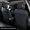 2 Pack Purple Black Goth Spooky Print Universal Car Headrest Cover Elastic, Cute Stylish Car Seat Head Rest Cover Protector, Interior Front & Rear Seat Headrest Pads Decor For Womens Car Suv Auto view 3