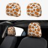 2 Pack Halloween Pumpkin Patterns Print Universal Car Headrest Cover Elastic, Cute Stylish Car Seat Head Rest Cover Protector, Interior Front & Rear Seat Headrest Pads Decor For Womens Car Suv Auto view 1