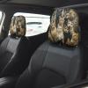 hgnblsip 2 Pack Cat Print Universal Car Headrest Cover Elastic, Cute Stylish Car Seat Head Rest Cover Protector, Interior Front & Rear Seat Headrest Pads Decor for Womens Car SUV Auto view 2
