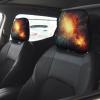 2 Pack Dream Space Sky Star Print Universal Car Headrest Cover Elastic, Cute Stylish Car Seat Head Rest Cover Protector, Interior Front & Rear Seat Headrest Pads Decor For Womens Car Suv Auto view 2