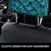 hgnblsip 2 Pack Fish Scale Print Universal Car Headrest Cover Elastic, Cute Stylish Car Seat Head Rest Cover Protector, Interior Front & Rear Seat Headrest Pads Decor for Womens Car SUV Auto view 4