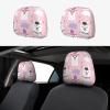 2 Pack Cartoon Llama Alpaca Print Universal Car Headrest Cover Elastic, Cute Stylish Car Seat Head Rest Cover Protector, Interior Front & Rear Seat Headrest Pads Decor For Womens Car Suv Auto view 1