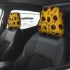 hgnblsip 2 Pack Yellow Sunflowers Print Universal Car Headrest Cover Elastic, Cute Stylish Car Seat Head Rest Cover Protector, Interior Front & Rear Seat Headrest Pads Decor for Womens Car SUV Auto view 2