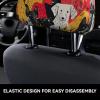 hgnblsip 2 Pack Dogs Pattern Print Universal Car Headrest Cover Elastic, Cute Stylish Car Seat Head Rest Cover Protector, Interior Front & Rear Seat Headrest Pads Decor for Womens Car SUV Auto view 4