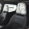 2 Pack White Natural Greenery Twig Print Universal Car Headrest Cover Elastic, Cute Stylish Car Seat Head Rest Cover Protector, Interior Front & Rear Seat Headrest Pads Decor For Womens Car Suv Auto view 2