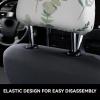 2 Pack White Natural Greenery Twig Print Universal Car Headrest Cover Elastic, Cute Stylish Car Seat Head Rest Cover Protector, Interior Front & Rear Seat Headrest Pads Decor For Womens Car Suv Auto view 4