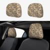 2 Pack Cute Dog Bone Bowl Woof Paw Print Universal Car Headrest Cover Elastic, Cute Stylish Car Seat Head Rest Cover Protector, Interior Front & Rear Seat Headrest Pads Decor For Womens Car Suv Auto view 1
