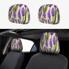 hgnblsip 2 Pack Lavender Stamp Print Universal Car Headrest Cover Elastic, Cute Stylish Car Seat Head Rest Cover Protector, Interior Front & Rear Seat Headrest Pads Decor for Womens Car SUV Auto view 1