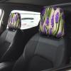 hgnblsip 2 Pack Lavender Stamp Print Universal Car Headrest Cover Elastic, Cute Stylish Car Seat Head Rest Cover Protector, Interior Front & Rear Seat Headrest Pads Decor for Womens Car SUV Auto view 2