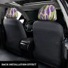 hgnblsip 2 Pack Lavender Stamp Print Universal Car Headrest Cover Elastic, Cute Stylish Car Seat Head Rest Cover Protector, Interior Front & Rear Seat Headrest Pads Decor for Womens Car SUV Auto view 3