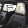 2 Pack Gold Pineapple Background Print Universal Car Headrest Cover Elastic, Cute Stylish Car Seat Head Rest Cover Protector, Interior Front & Rear Seat Headrest Pads Decor For Womens Car Suv Auto view 2