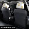 2 Pack Gold Pineapple Background Print Universal Car Headrest Cover Elastic, Cute Stylish Car Seat Head Rest Cover Protector, Interior Front & Rear Seat Headrest Pads Decor For Womens Car Suv Auto view 3