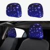 hgnblsip 2 Pack Bright Stars Print Universal Car Headrest Cover Elastic, Cute Stylish Car Seat Head Rest Cover Protector, Interior Front & Rear Seat Headrest Pads Decor for Womens Car SUV Auto view 1