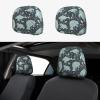 hgnblsip 2 Pack Manatee Animals Print Universal Car Headrest Cover Elastic, Cute Stylish Car Seat Head Rest Cover Protector, Interior Front & Rear Seat Headrest Pads Decor for Womens Car SUV Auto view 1