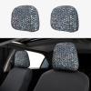 hgnblsip 2 Pack Silver Fish Scale Print Universal Car Headrest Cover Elastic, Cute Stylish Car Seat Head Rest Cover Protector, Interior Front & Rear Seat Headrest Pads Decor for Womens Car SUV Auto view 1
