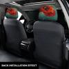 hgnblsip 2 Pack Poppy Flower Print Universal Car Headrest Cover Elastic, Cute Stylish Car Seat Head Rest Cover Protector, Interior Front & Rear Seat Headrest Pads Decor for Womens Car SUV Auto view 3