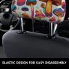 hgnblsip 2 Pack Wild Mushroom Print Universal Car Headrest Cover Elastic, Cute Stylish Car Seat Head Rest Cover Protector, Interior Front & Rear Seat Headrest Pads Decor for Womens Car SUV Auto view 4