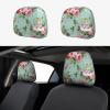 hgnblsip 2 Pack Peony Print Universal Car Headrest Cover Elastic, Cute Stylish Car Seat Head Rest Cover Protector, Interior Front & Rear Seat Headrest Pads Decor for Womens Car SUV Auto view 1