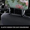 hgnblsip 2 Pack Peony Print Universal Car Headrest Cover Elastic, Cute Stylish Car Seat Head Rest Cover Protector, Interior Front & Rear Seat Headrest Pads Decor for Womens Car SUV Auto view 4