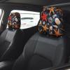 2 Pack Starfish And Seashell Pattern Print Universal Car Headrest Cover Elastic, Cute Stylish Car Seat Head Rest Cover Protector, Interior Front & Rear Seat Headrest Pads Decor For Womens Car Suv Auto view 2