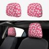 2 Pack Flowers Texture Pink Print Universal Car Headrest Cover Elastic, Cute Stylish Car Seat Head Rest Cover Protector, Interior Front & Rear Seat Headrest Pads Decor For Womens Car Suv Auto view 1