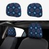 hgnblsip 2 Pack Blue Volleyball Print Universal Car Headrest Cover Elastic, Cute Stylish Car Seat Head Rest Cover Protector, Interior Front & Rear Seat Headrest Pads Decor for Womens Car SUV Auto view 1