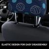 hgnblsip 2 Pack Blue Volleyball Print Universal Car Headrest Cover Elastic, Cute Stylish Car Seat Head Rest Cover Protector, Interior Front & Rear Seat Headrest Pads Decor for Womens Car SUV Auto view 4