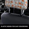 hgnblsip 2 Pack Triangles Patterns Print Universal Car Headrest Cover Elastic, Cute Stylish Car Seat Head Rest Cover Protector, Interior Front & Rear Seat Headrest Pads Decor for Womens Car SUV Auto view 4